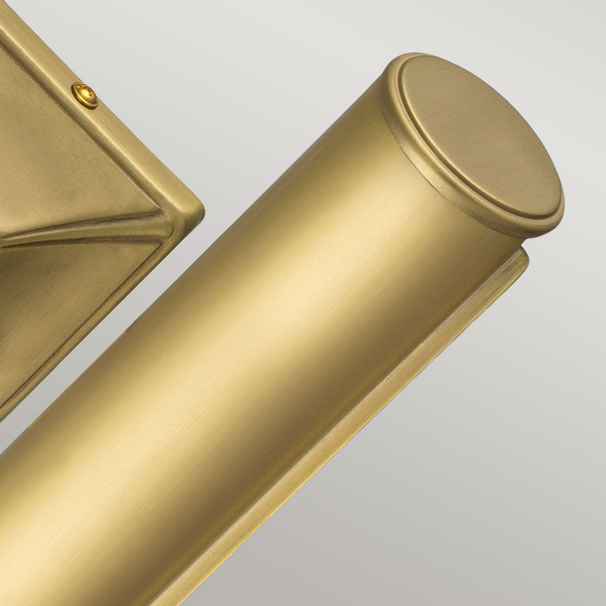 Large Iron Adjustable Picture Light in Brushed Brass