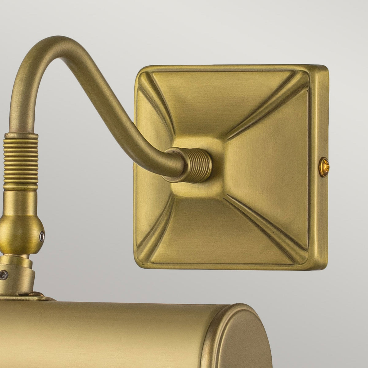 Small Iron Adjustable Picture Light in Brushed Brass