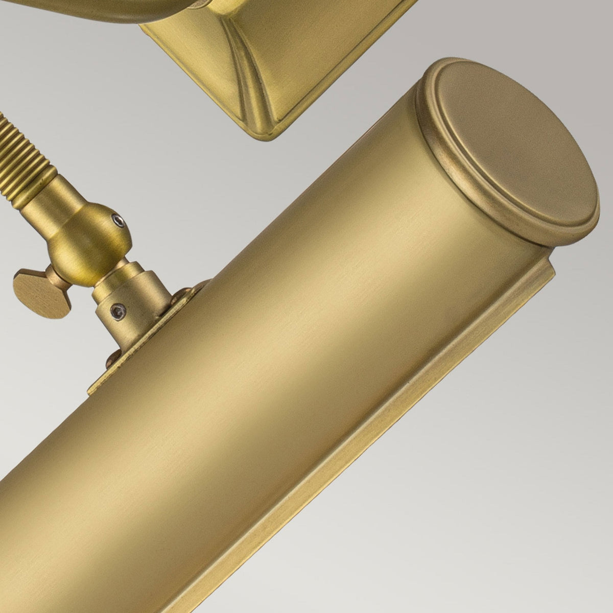 Small Iron Adjustable Picture Light in Brushed Brass
