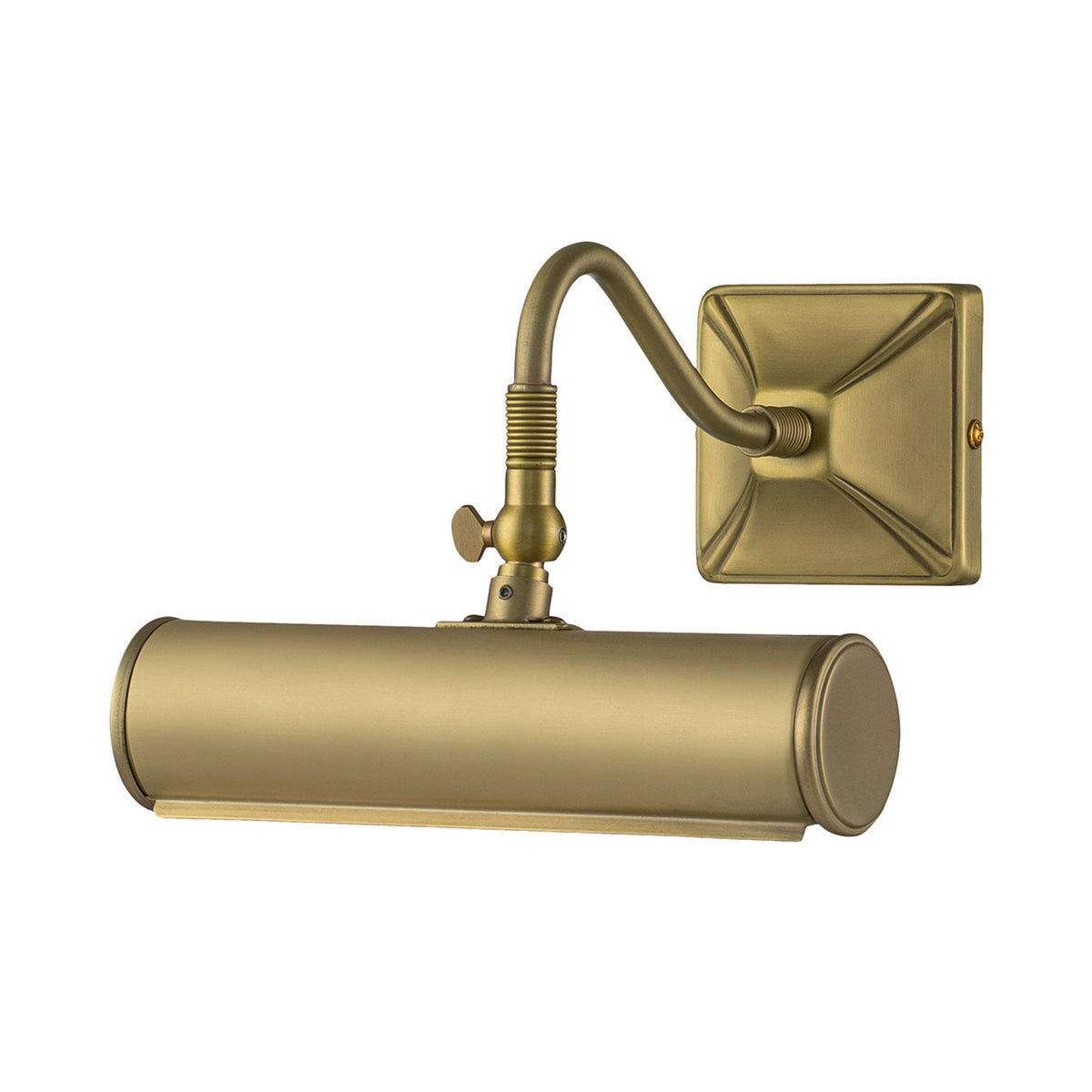 Small Iron Adjustable Picture Light in Brushed Brass