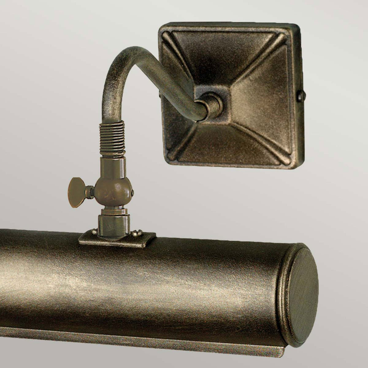 Small Iron Adjustable Picture Light in Blackened Gold