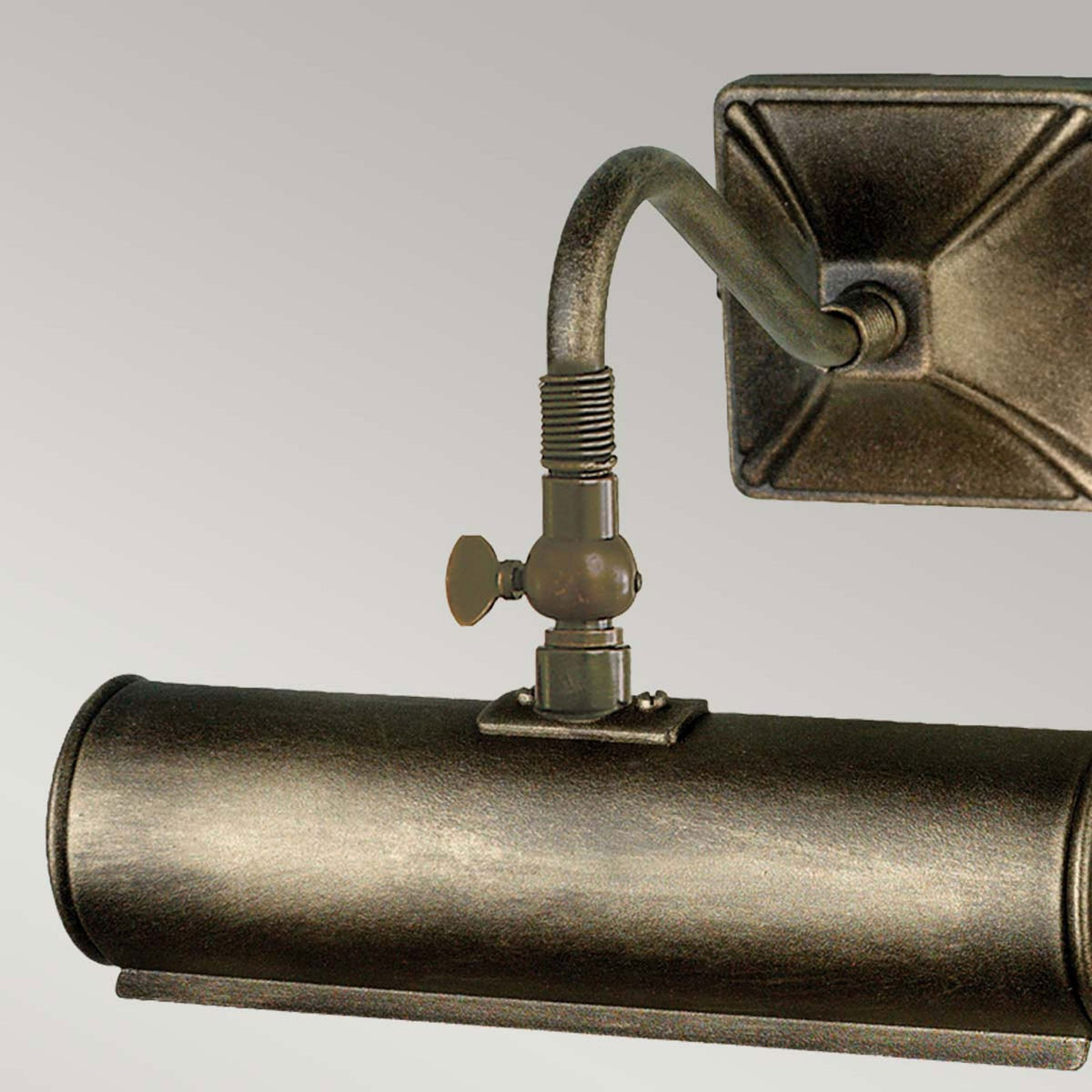 Small Iron Adjustable Picture Light in Blackened Gold