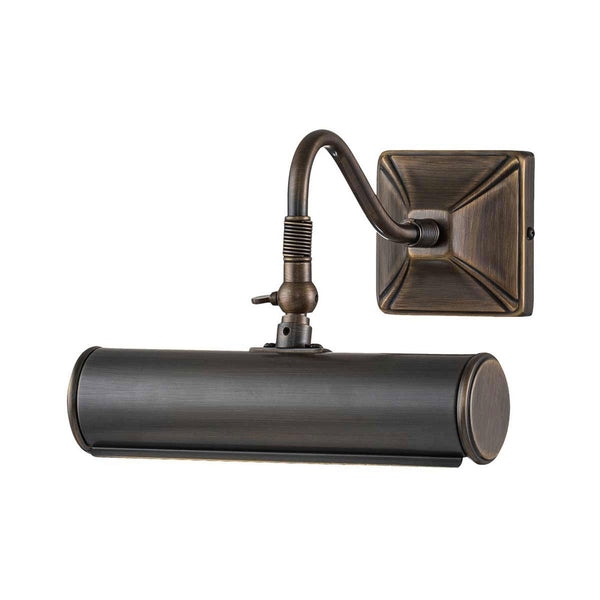 Small Iron Adjustable Picture Light in Dark Bronze