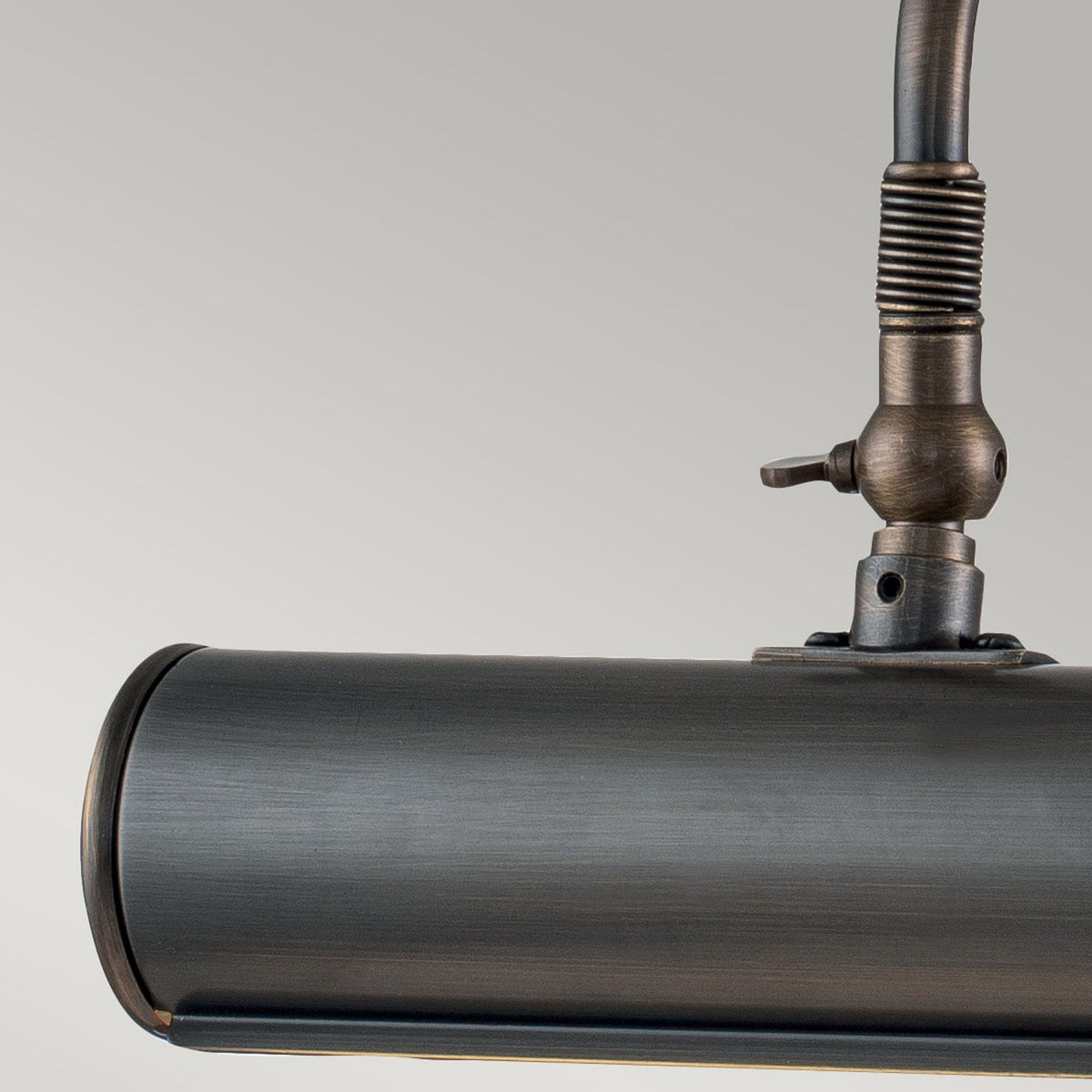 Small Iron Adjustable Picture Light in Dark Bronze