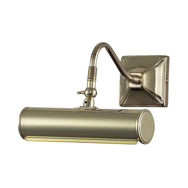 Small Iron Adjustable Picture Light in Polished Brass