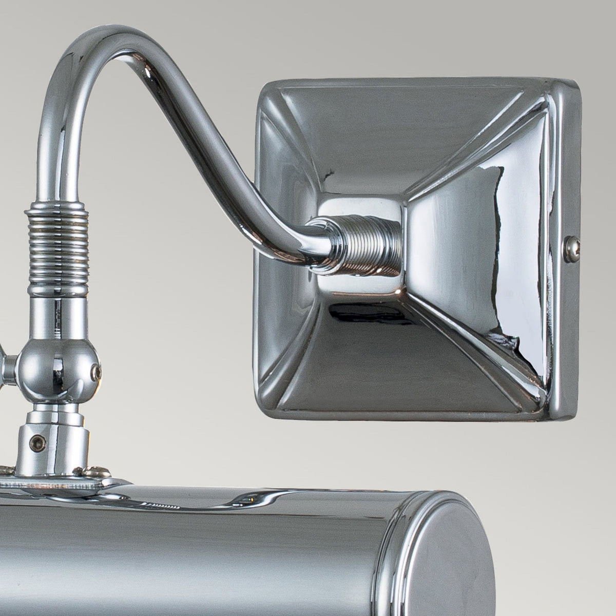 Small Iron Adjustable Picture Light in Polished Chrome