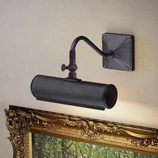 Small Iron Adjustable Picture Light in Black
