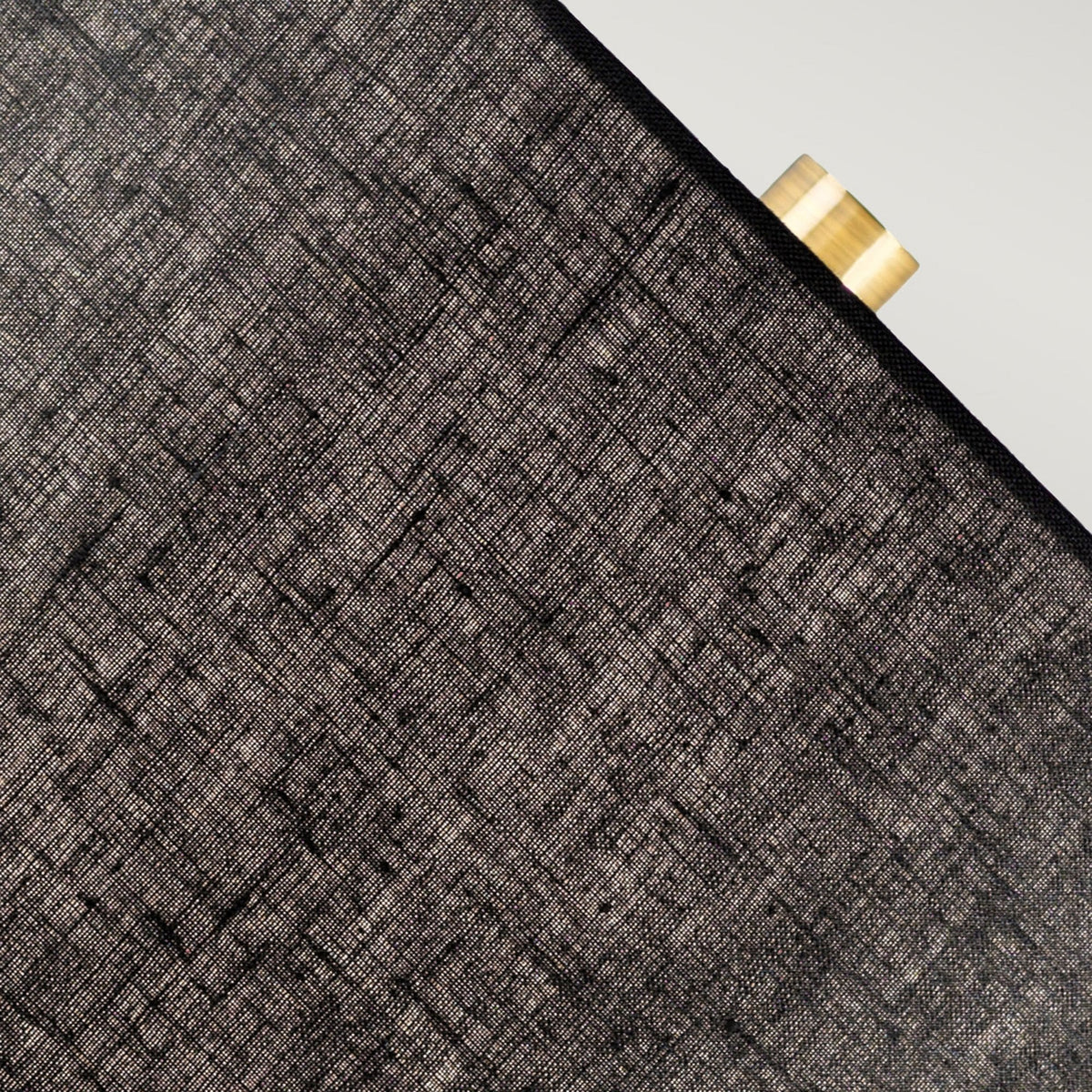 Orb Table Lamp with Clear Glass with Aged Brass Metalwork and Black Shade