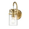 Brinley Single Wall Light in Brushed Brass