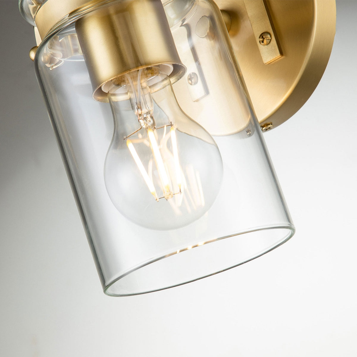Brinley Single Wall Light in Brushed Brass