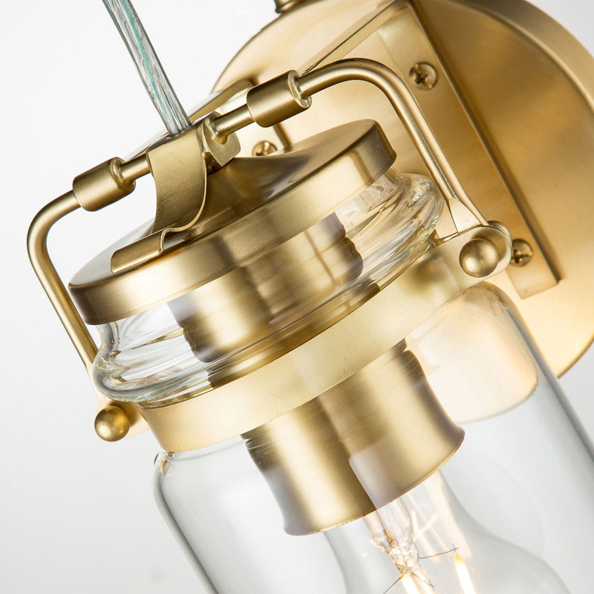 Brinley Single Wall Light in Brushed Brass
