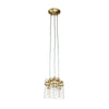 Brinley Three Light Cluster Pendant in Brushed Brass