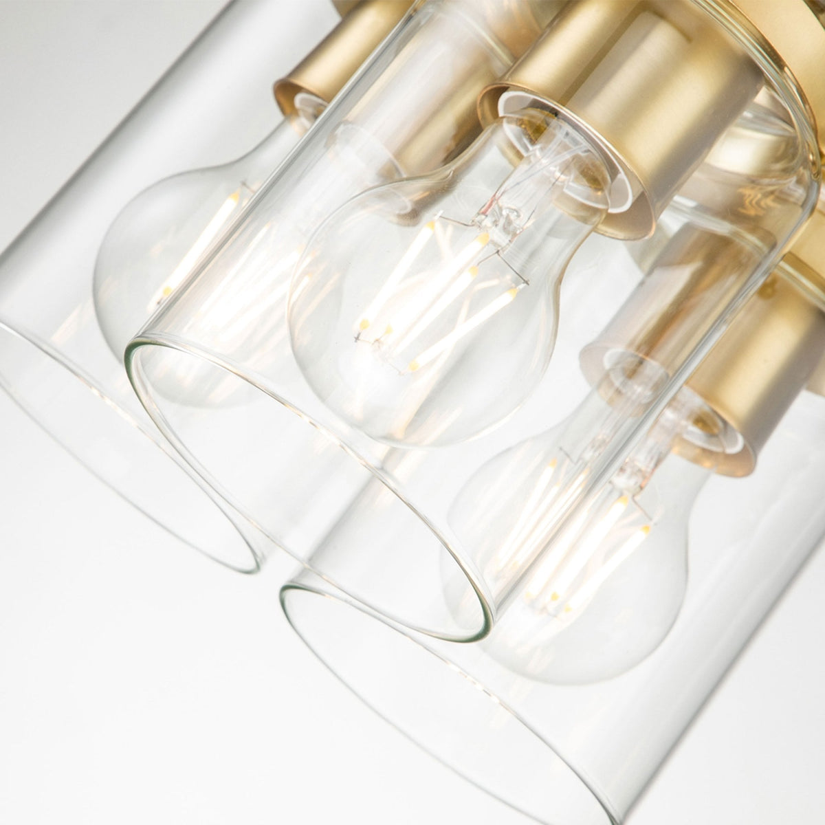 Brinley Three Light Cluster Pendant in Brushed Brass