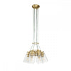 Brinley Six Light Cluster Pendant in Brushed Brass