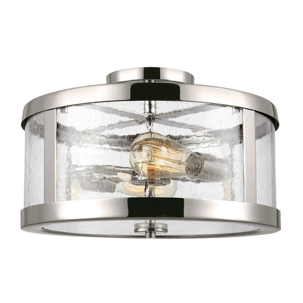 Harrow Semi Flush Mount Ceiling Light in Polished Nickel