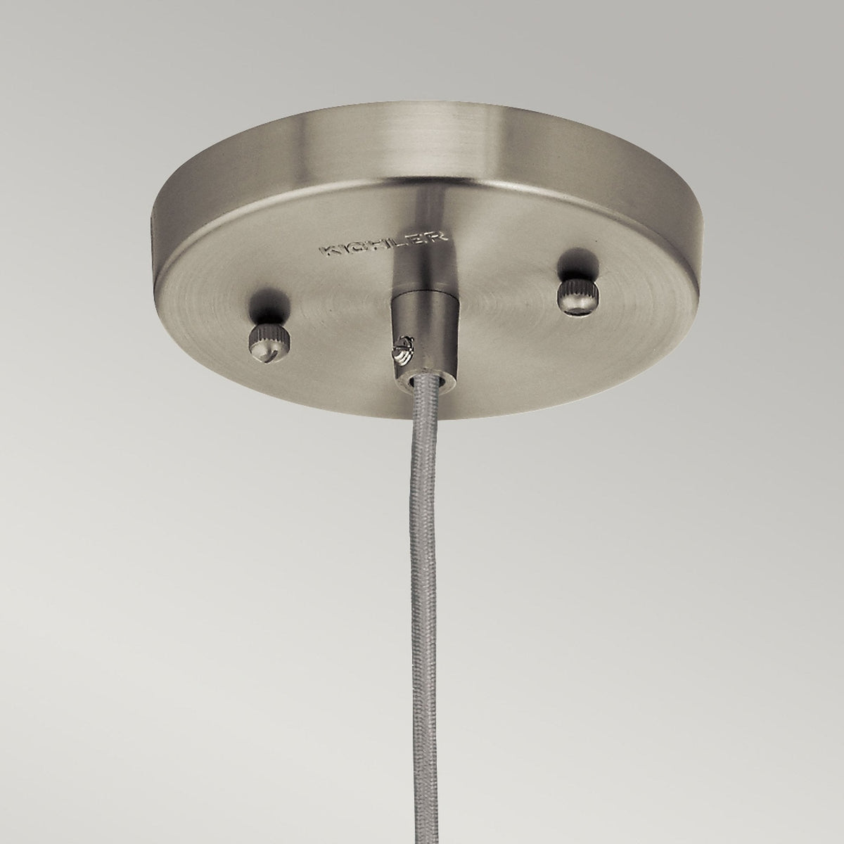 Riviera Style B Single Pendant in Brushed Nickel with Glass Shade