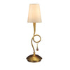 Paola Table Lamp In Painted Gold & Amber With Cream Fabric Shade