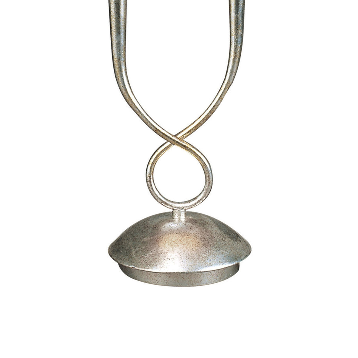 Paola Twin Table Lamp In Painted Silver With Cream Fabric Shades