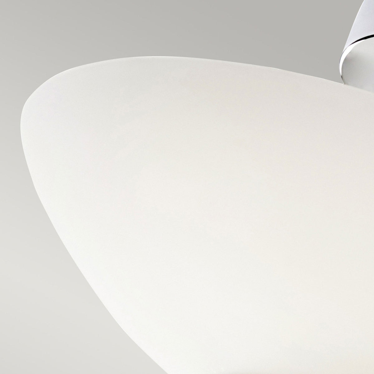 Hendrik IP44 Semi Flush Ceiling Light in Polished Chrome with Satin Etched Opal Glass