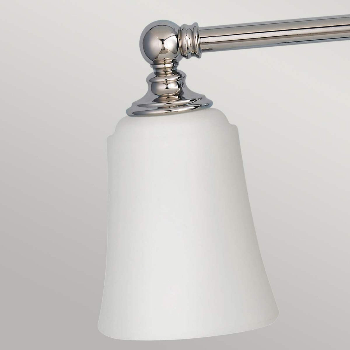 Huguenot Lake IP44 Triple Wall Light in Polished Chrome & Opal Glass