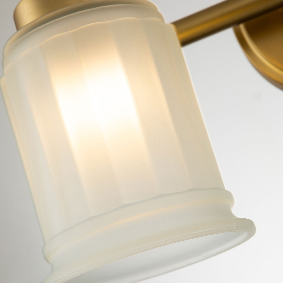 Swell Twin IP44 Wall Light in Burnished Brass with Frosted Glass