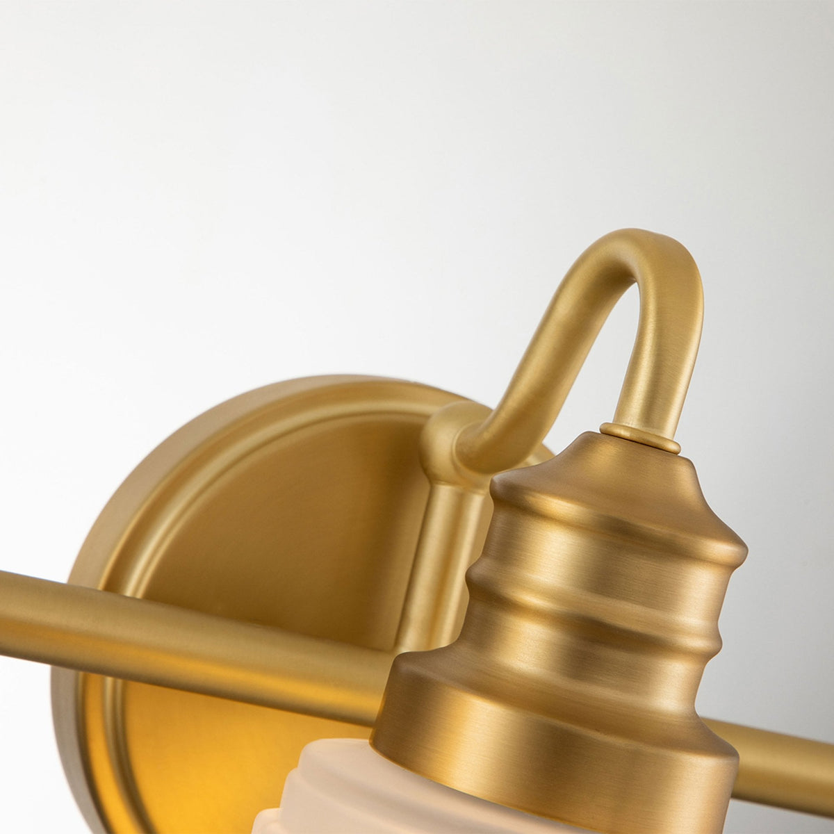 Swell Triple IP44 Wall Light in Burnished Brass with Frosted Glass