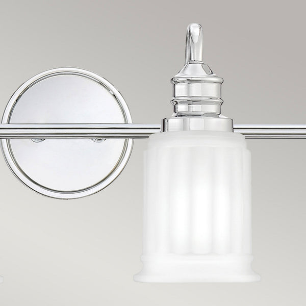 Swell Four Lamp IP44 Wall Light in Polished Chrome with Frosted Glass