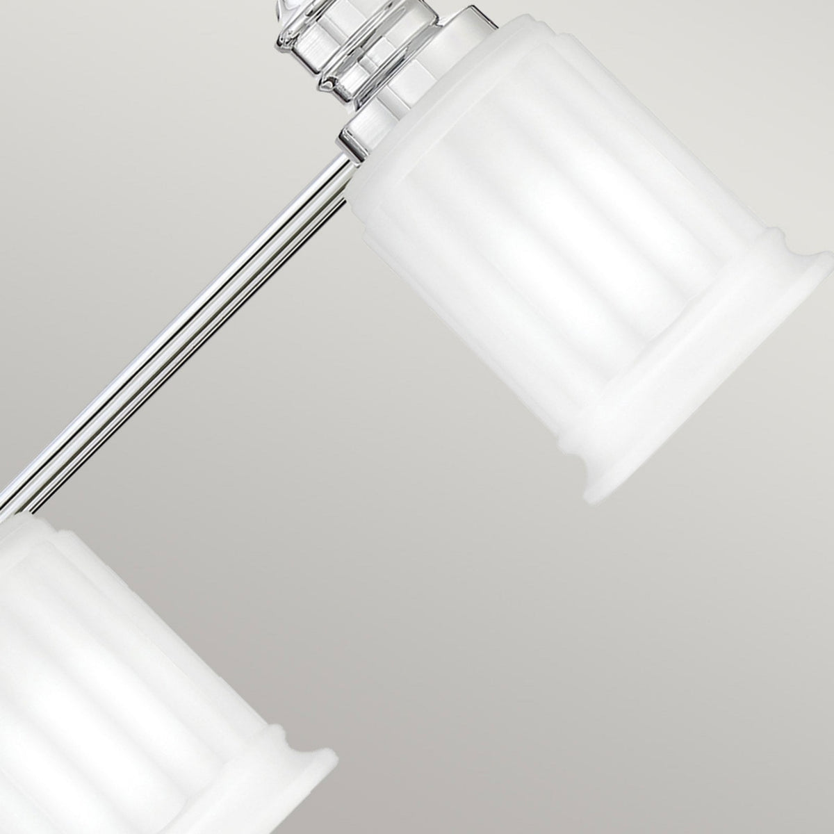 Swell Four Lamp IP44 Wall Light in Polished Chrome with Frosted Glass