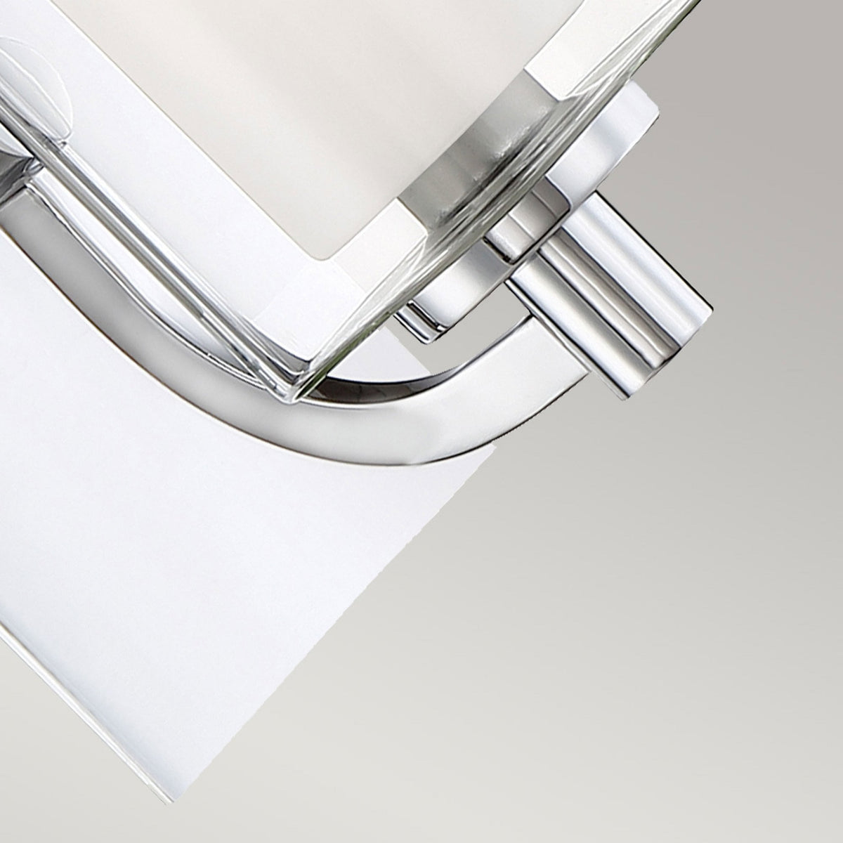 Kolt Single IP44 Wall Light in Polished Chrome with Opal and Clear Glass Shades