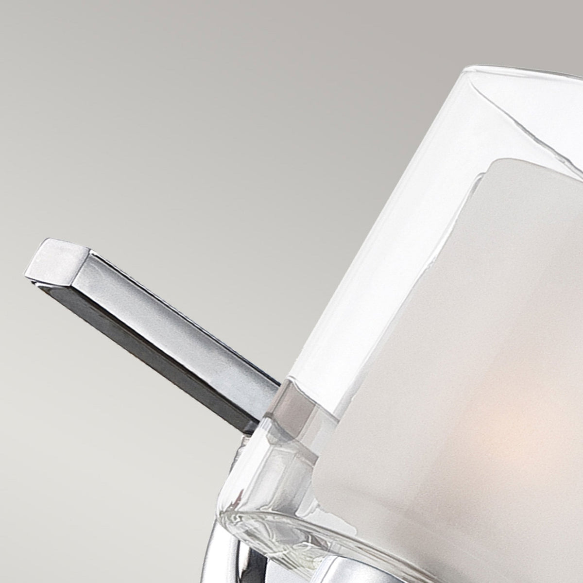 Kolt Twin IP44 Wall Light in Polished Chrome with Opal and Clear Glass Shades