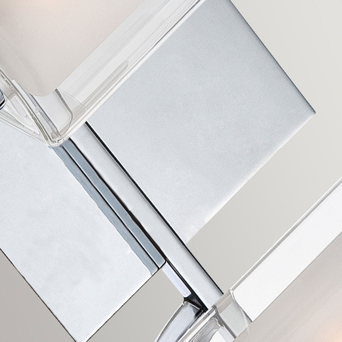 Kolt Twin IP44 Wall Light in Polished Chrome with Opal and Clear Glass Shades