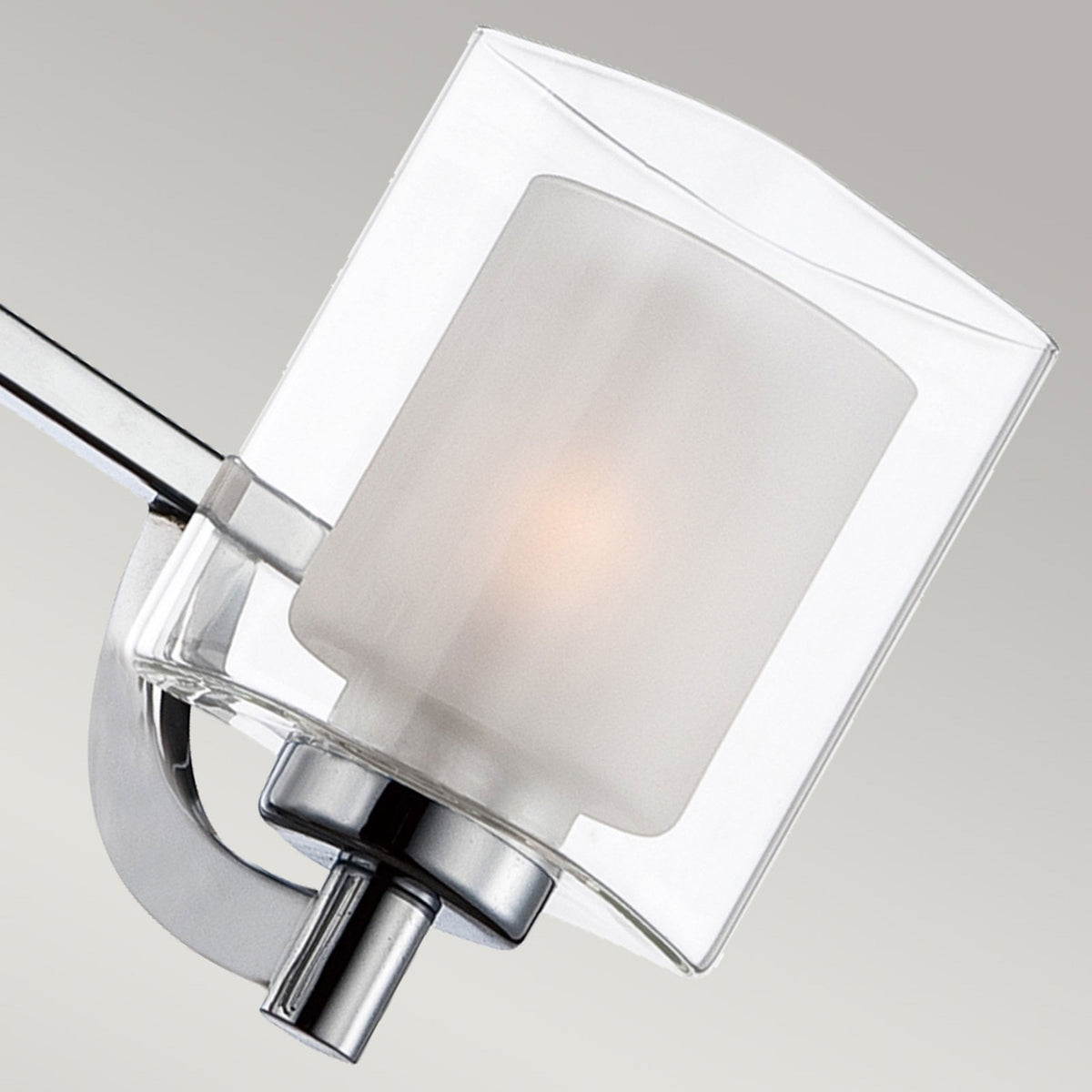 Kolt Triple IP44 Wall Light in Polished Chrome with Opal and Clear Glass Shades