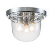 Whistling IP44 Ceiling Light in Polished Chrome with Clear Glass Shade