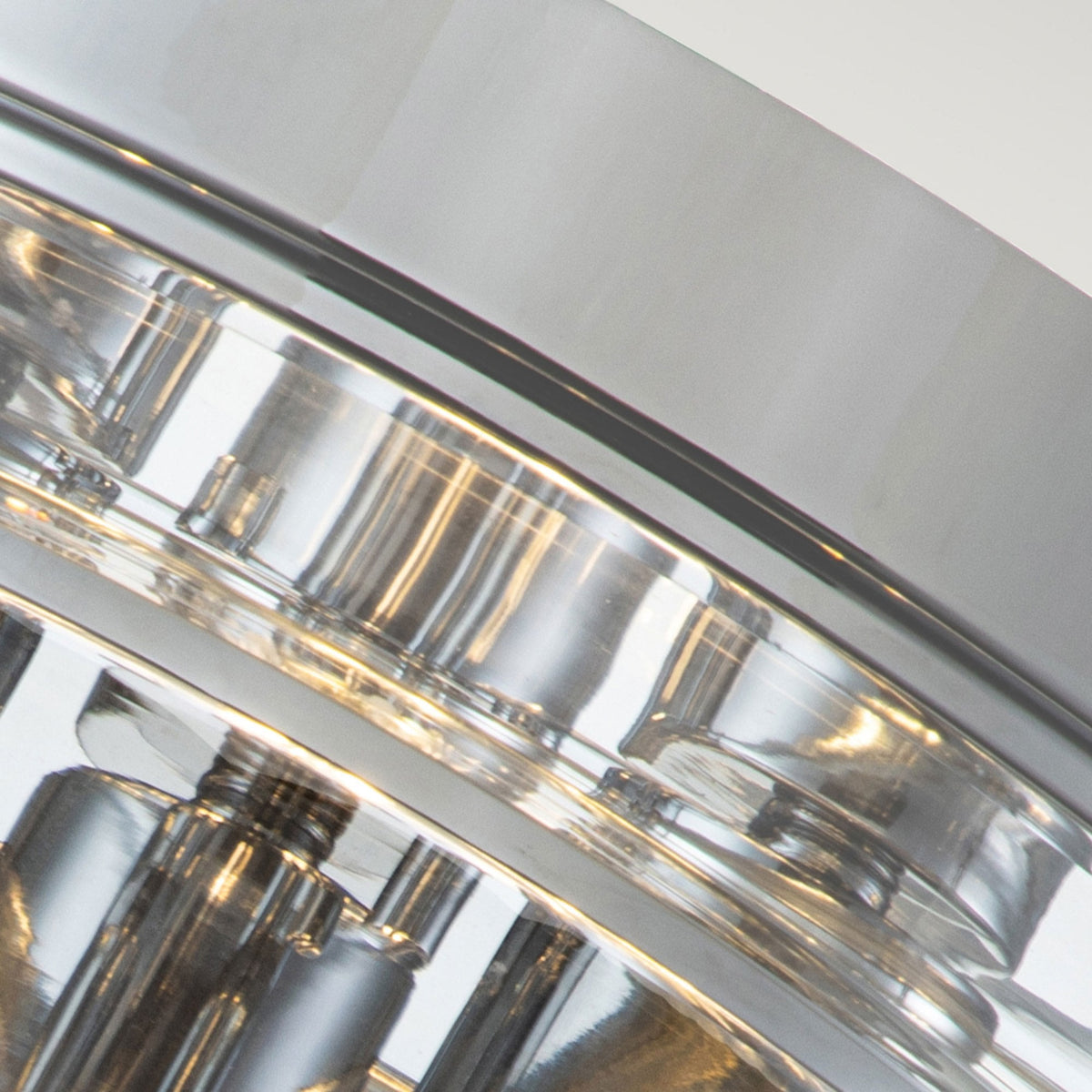 Whistling IP44 Ceiling Light in Polished Chrome with Clear Glass Shade