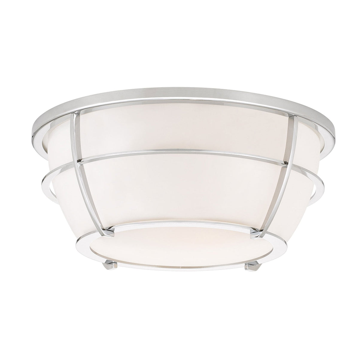 Chance IP44 Ceiling Light in Polished Chrome with Opal Glass Shade