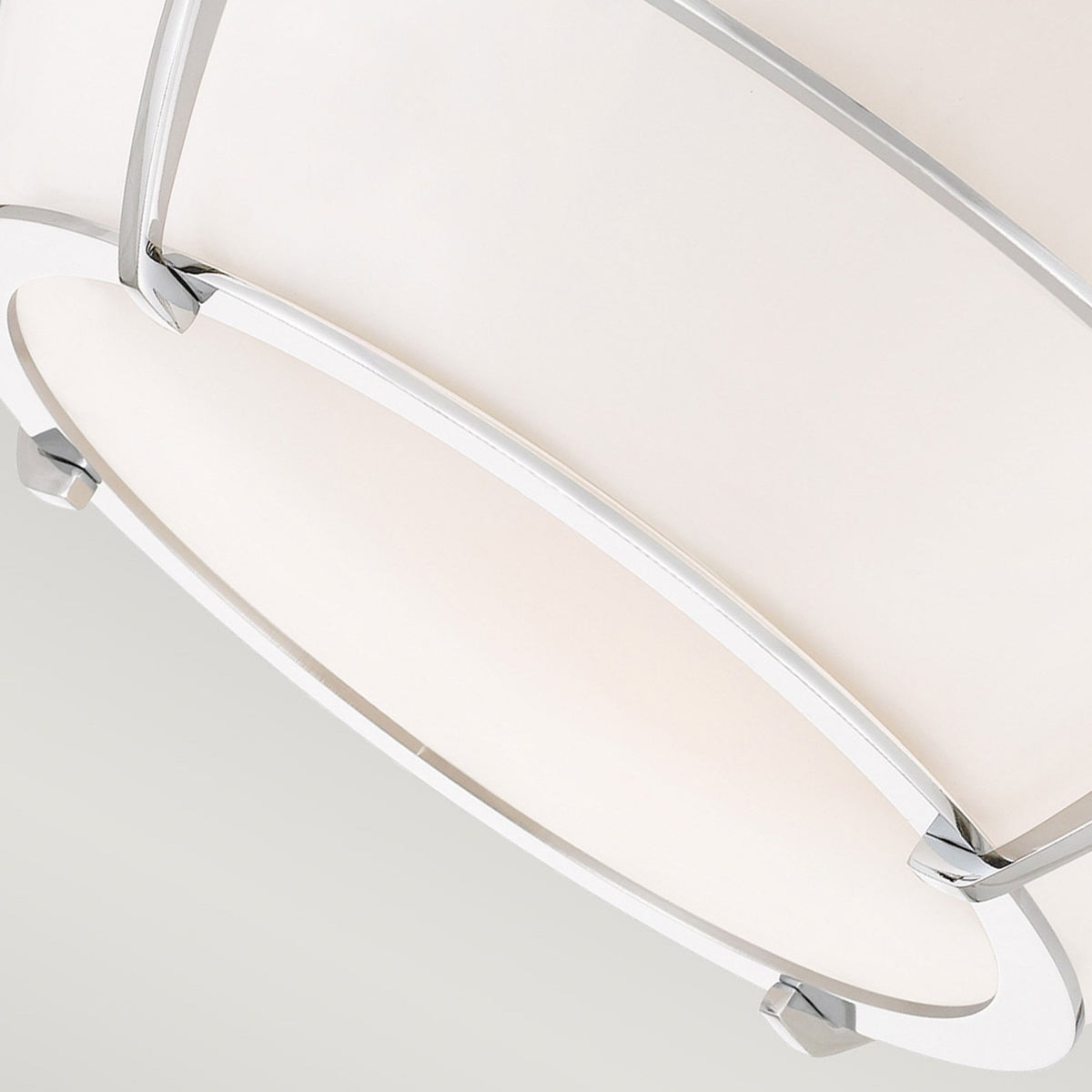 Chance IP44 Ceiling Light in Polished Chrome with Opal Glass Shade