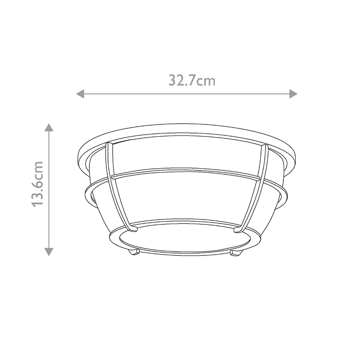 Chance IP44 Ceiling Light in Painted Natural Brass with Opal Glass Shade