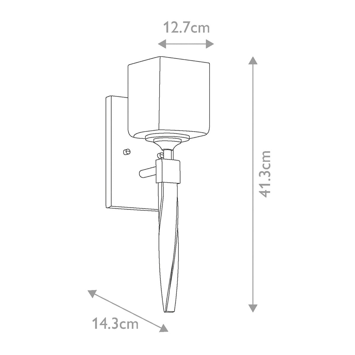 Marette IP44 Wall Light in Black with Opal Glass Shade