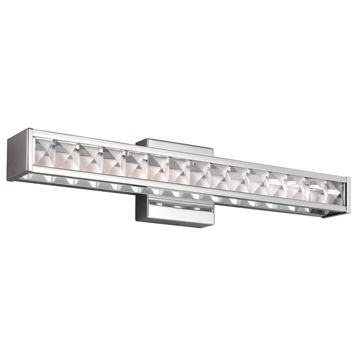Jessie IP44 LED Wall Light in Polished Chrome with Faceted Crystals