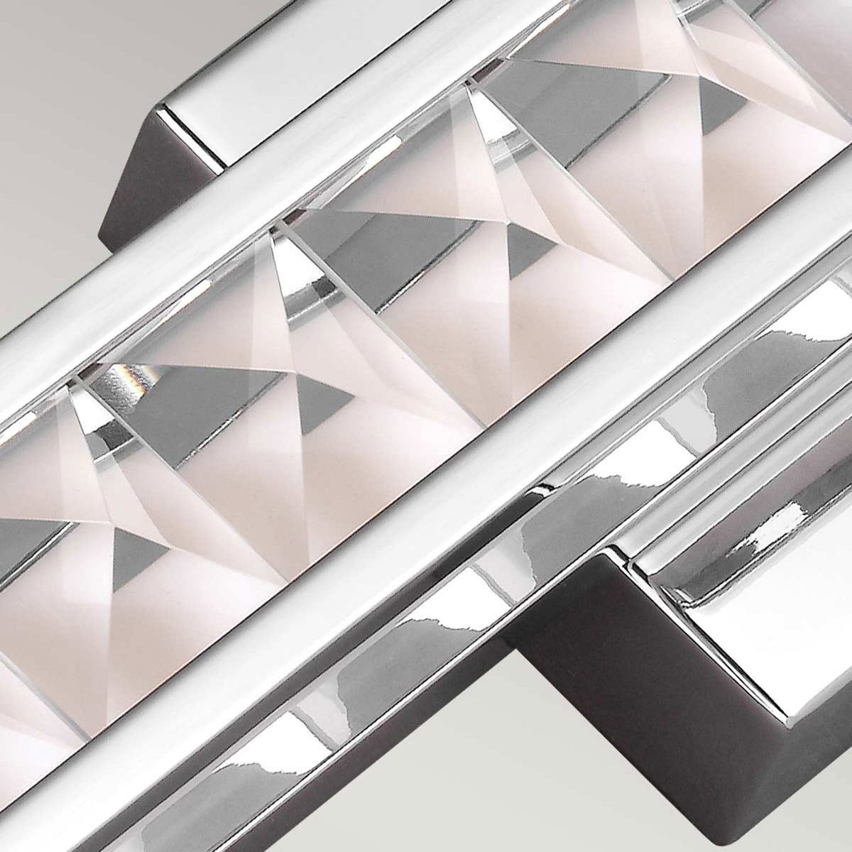 Jessie IP44 LED Wall Light in Polished Chrome with Faceted Crystals