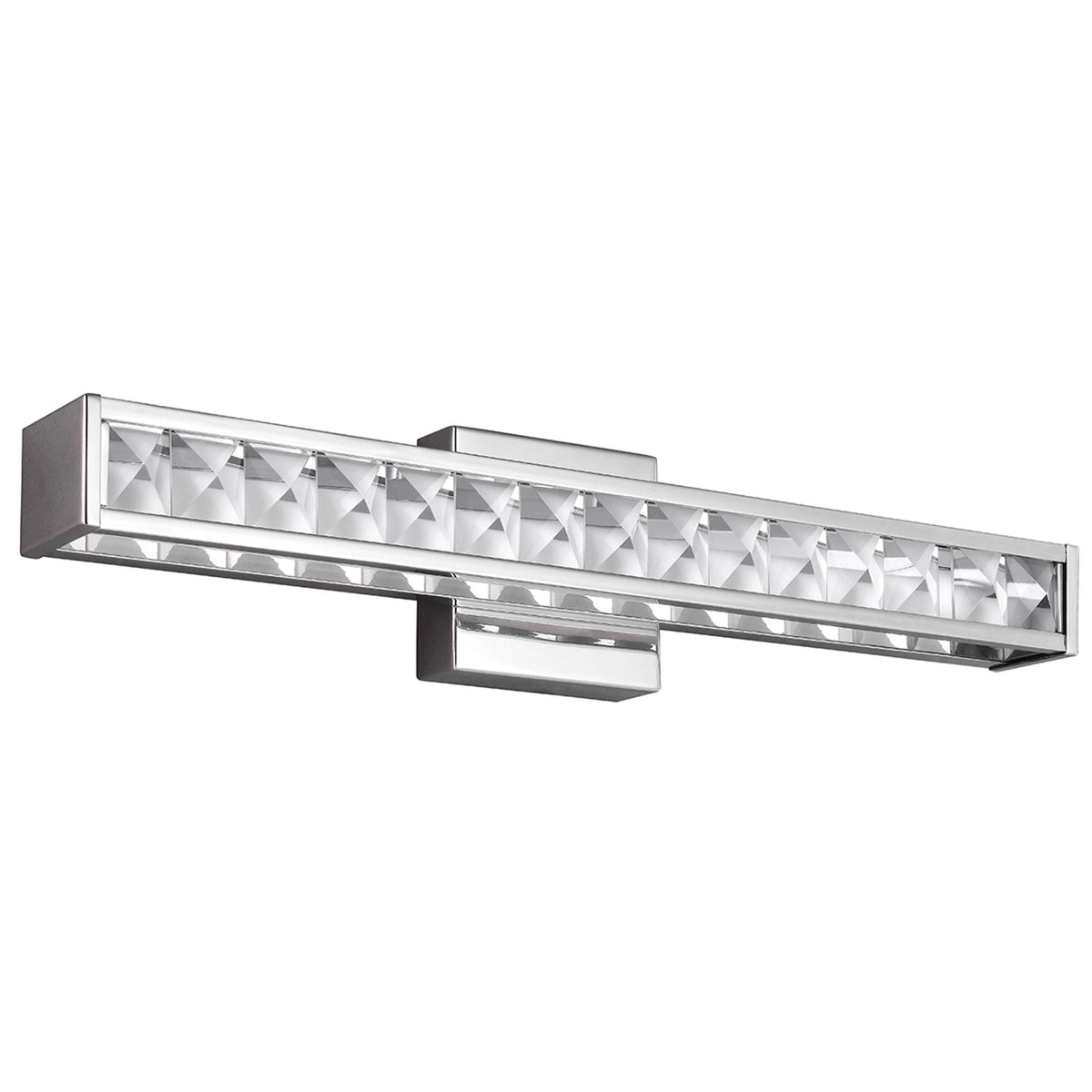 Jessie IP44 LED Wall Light in Polished Chrome with Faceted Crystals