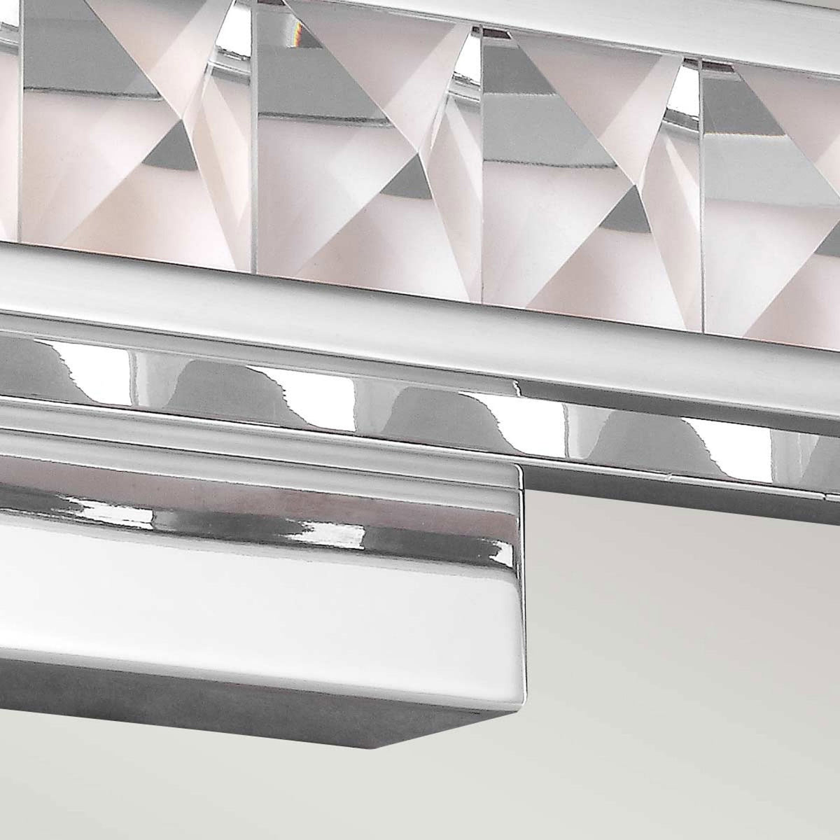 Jessie IP44 LED Wall Light in Polished Chrome with Faceted Crystals