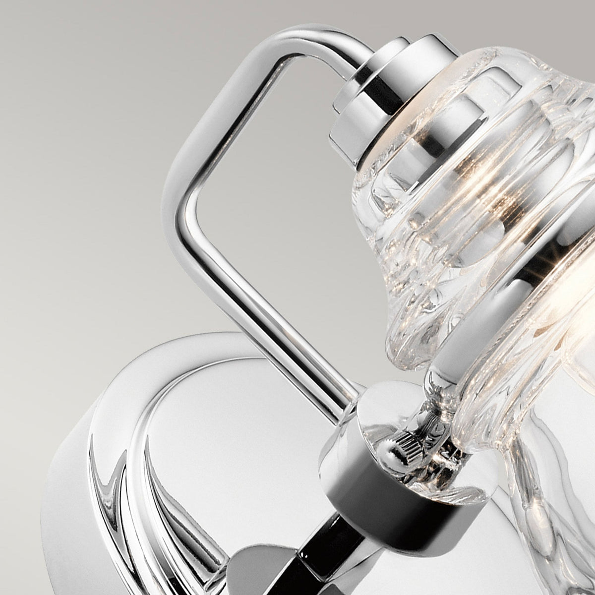 Talland Single IP44 Wall Light in Polished Chrome with Clear Glass Shade