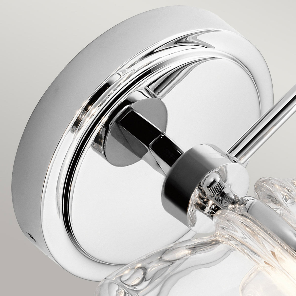Talland Single IP44 Wall Light in Polished Chrome with Clear Glass Shade