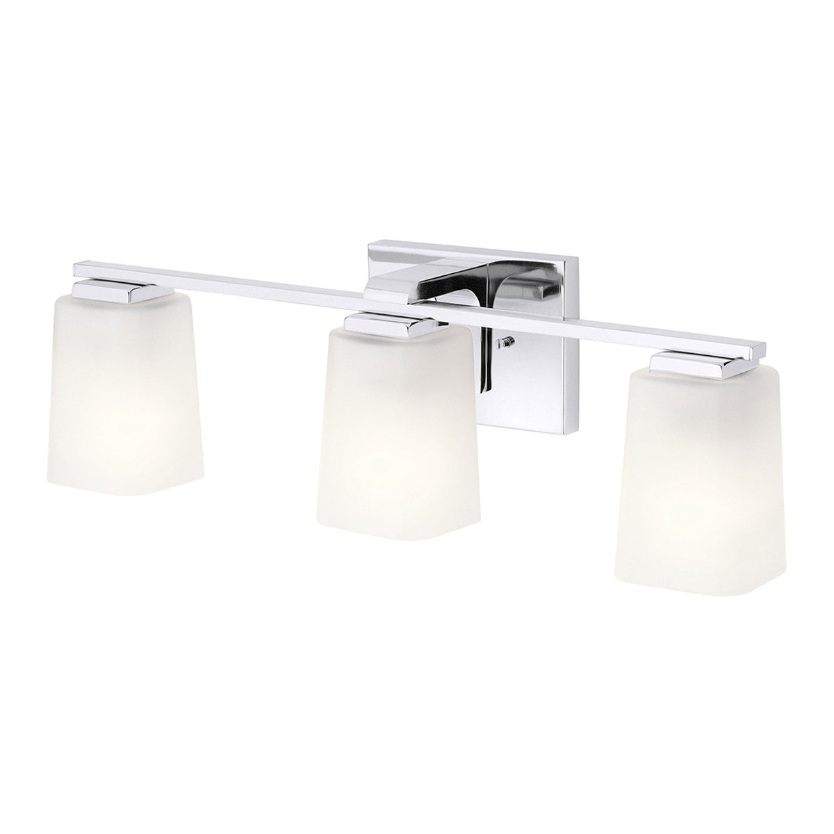 Roehm Triple IP44 Wall Light in Polished Chrome with Opal Glass Shades