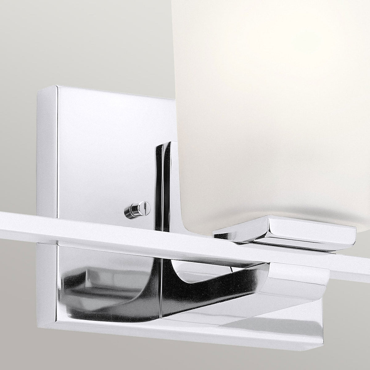 Roehm Triple IP44 Wall Light in Polished Chrome with Opal Glass Shades