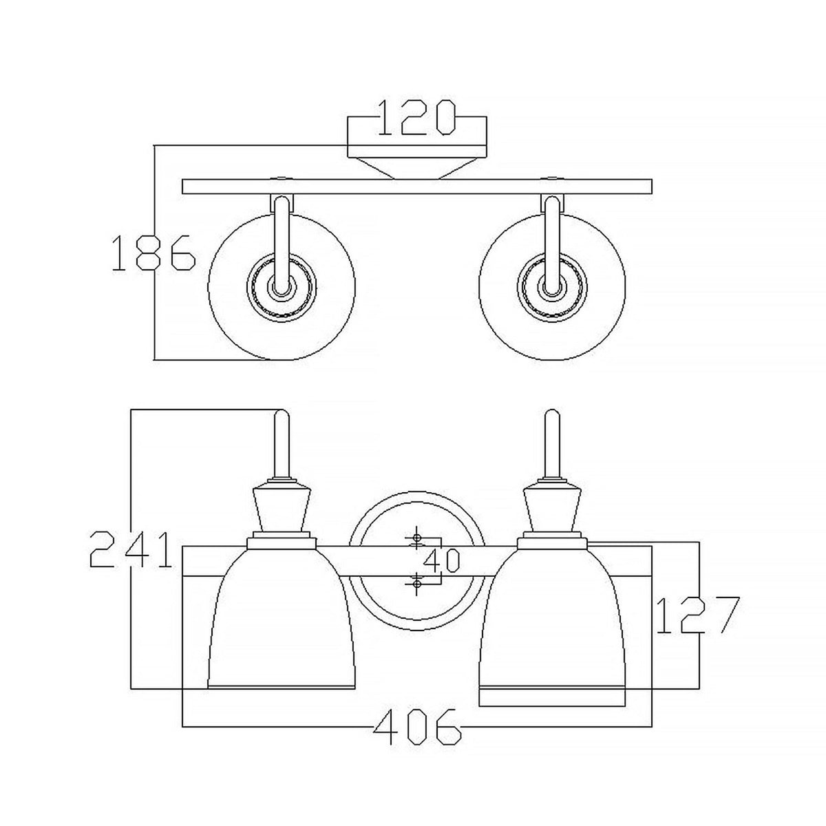 Cora Twin IP44 Wall Light in Polished Chrome with Ribbed Opal Etched Glass Shades