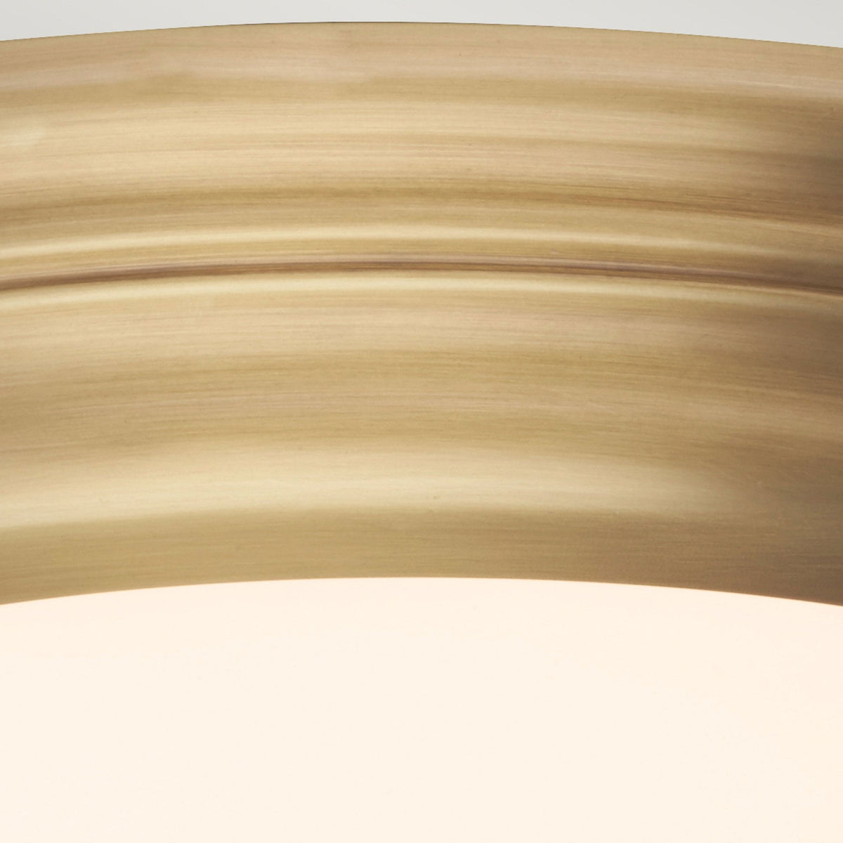 Welland IP54 Large Flush LED Ceiling Light in Aged Brass