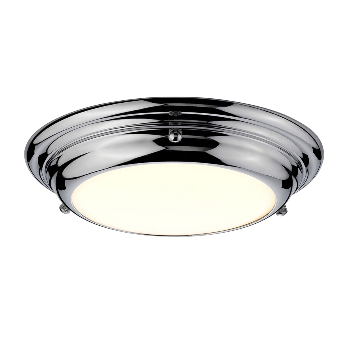 Welland IP54 Small Flush LED Ceiling Light in Polished Chrome