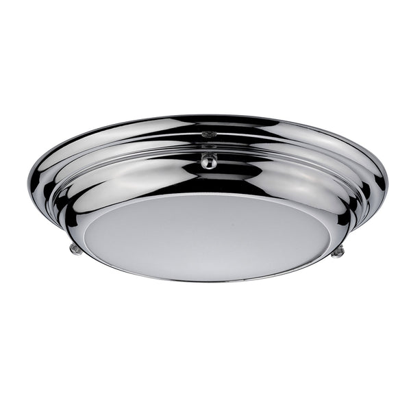 Welland IP54 Small Flush LED Ceiling Light in Polished Chrome